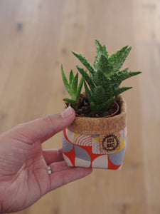 Petit cache-pot graphique orange